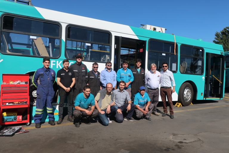 Ingenieros chilenos electrifican bus de Metbus